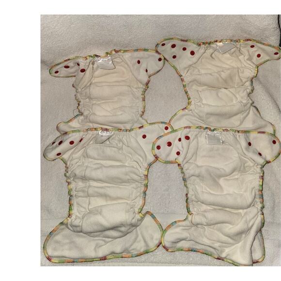 Alva Baby Diaper Covers Bamboo Fitted Cloth Diapers 80% Bamboo 4pc Set - Picture 2 of 9